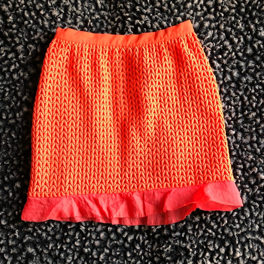 Sugar lips orange crochet skirt xs